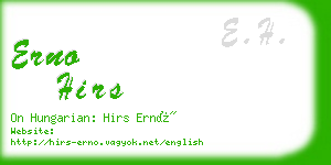 erno hirs business card